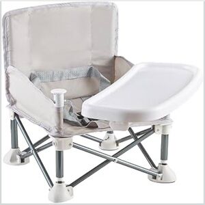 NWOT Portable Baby Chair with Removable Tray – Folding Booster Seat for Toddlers